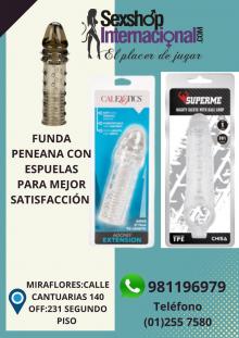 FUNDA CON ESPUELAS -ESTIMULA PUNTO G-DE SILICONA-SEXSHOP MIRAFLORES 981196979 